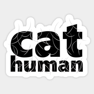 Cat Human White Hair Sticker